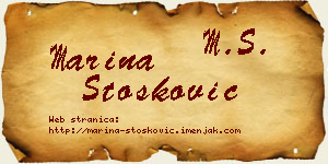 Marina Stošković vizit kartica